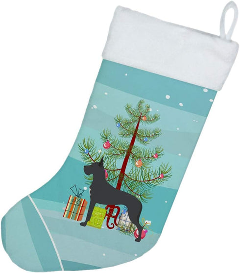Caroline's Treasures BB2993CS Great Dane Merry Christmas Tree Christmas Stocking Fireplace Hanging Stockings Christmas Season Party Decor Family H...