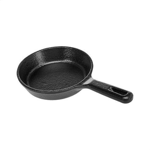AmazonCommercial Pre Seasoned 3.5-Inch Cast Iron Skillet, Set of 4, Black...