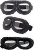 Motorcycle Goggles, 2 Pack Vintage Pilot Style Riding Goggle Burning Man Goggles for Men Women Youth Adult...