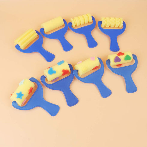 STOBOK Drawing Sponge Roller Brush Kids Paint Graffiti DIY Tool Sponge Brush,8 Pieces...