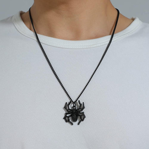 Spider Necklace for Halloween Costumes for Women Halloween Necklace Accessories Punk Gothic Spider Pendant Necklace Cosplay Party Favors Gifts...