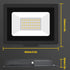 AUXTINGS 30W LED Flood Lights Outdoor Security Lights 3000LM Outside Lamp 4000K Warm White Spot Light Exterior Lighting for Yard Backyard House Co...