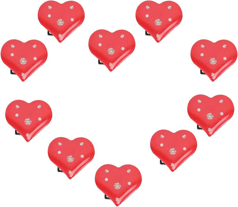 BinaryABC Heart Brooches and Pins,Flashing Light Brooch,10Pcs...