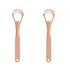 2PCS Tongue Cleaners Wide-head Double Blades Scrapers For Oral Care, Rose Gold Color...