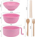Ramen Cooker, Microwave Ramen Bowl Set with Chopsticks Spoon Ramen Noodle Bowl Instant Cooking for College Dorm Room Essentials, Dishwasher-Safe, ...
