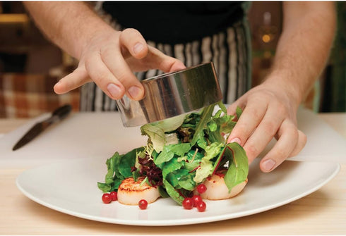 Cutlery-Pro Food Plating Presentation Ring, Cat Cora Approved, 18/8 Stainless Steel, 3.5 x 2-Inch...