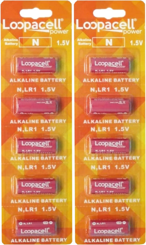 E90 Alkaline Batteries, 1.5V, LR1 N Size (Pack of 10)...