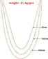 COLORFUL BLING Dainty Gold Chain Beads Statement Necklace Multi-Strand Waterfall Strand Long Chains Strand Necklace for Women Girls Jewelry...