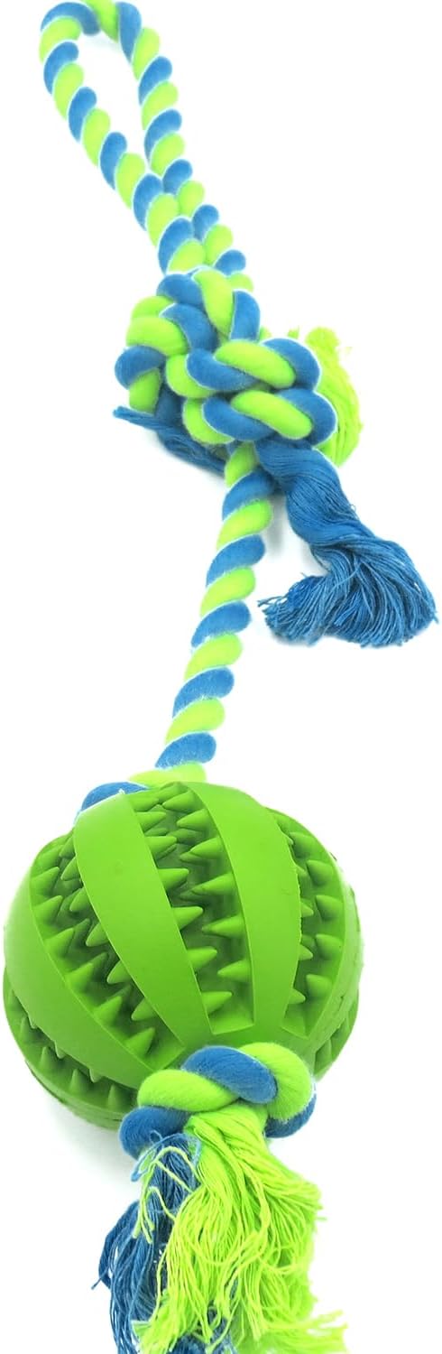 Interactive Rope Toys for Puppies?Adjustable Food Dispensing Dog Toy Balls for Teeth Cleaning and Mental Stimulation to Keep Them Busy, Dog Teeth ...