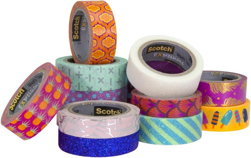 Scotch Expressions Washi Tape, Arts and Crafts Tape, .59 in x 393 in, Orange, 6 Rolls...