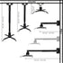 Projector Mount Wall or Ceiling Projection Mount Bracket with Adjustable Height and Extendable Arms Mount for Home and Office Projector...