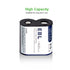 EBL CR-P2 Batteries, 6V 1400mAh Lithium Photo Battery Replaces 223A DL223A EL223AP...