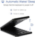 Foldable Bluetooth Keyboard, Portable Wireless Keyboard Rechargeable Full Size Ultra Slim Folding Keyboard Compatible iOS Android Windows Smartpho...