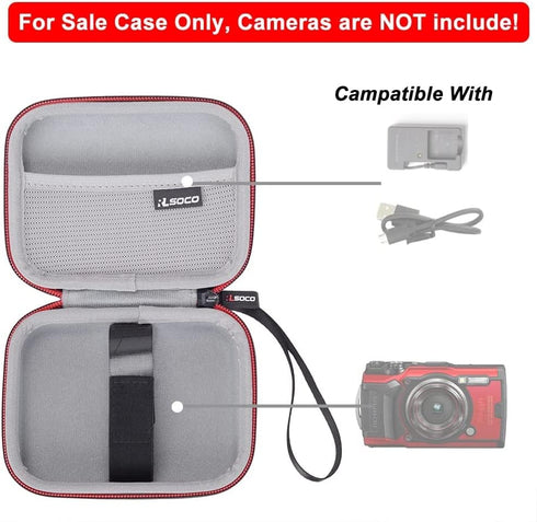 RLSOCO Hard Case for Digital Camera OM SYSTEM Tough TG-6/TG-5/TG-4 Waterproof Camera/AbergBest 21 Mega/Canon PowerShot ELPH 190 /Sony DSCW830/Sony...