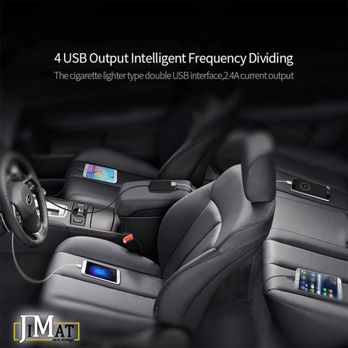 QC 3.0 Quick Charge USB Car Charger Compatible with Android iOS Smartphones USB Device Front/Back Seat Cigarette Lighter Chargers 5.6Ft Extension ...