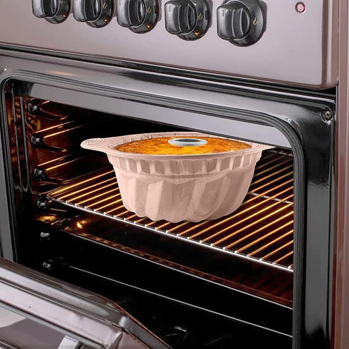 2 PCS 9.5 Inch Silicone Cake Pans, Non-stick Fluted Cake Pan with Sturdy Handle, Cake Baking Molds, Perfect Bakeware for Cake, Jello, Gelatin, Bre...