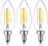 12 Volt LED Candelabra Bulbs E12 Light Bulb 40 Watt Replacement Soft White 3000K, Low Voltage 12V 24V Candelabra Light Bulbs for RV, 3 Pack...