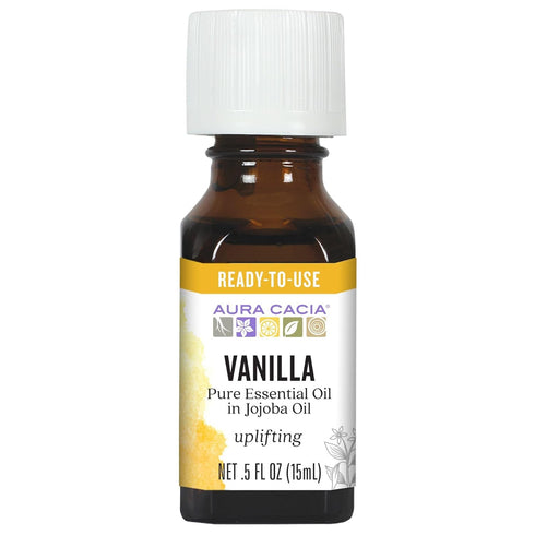 Aura Cacia Essential Oil, Uplifting Vanilla, 0.5 fluid ounce...