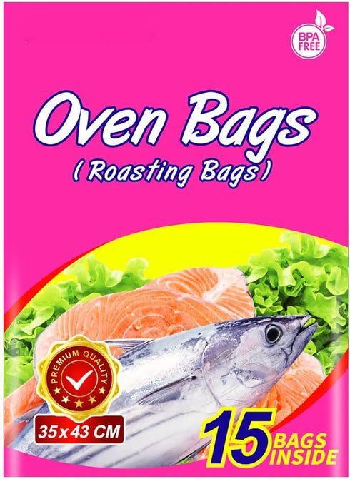 15×Oven Bags, Cooking Roasting Bags Medium Size for Meats Chicken Fish Vegetables (14×17 inch)...