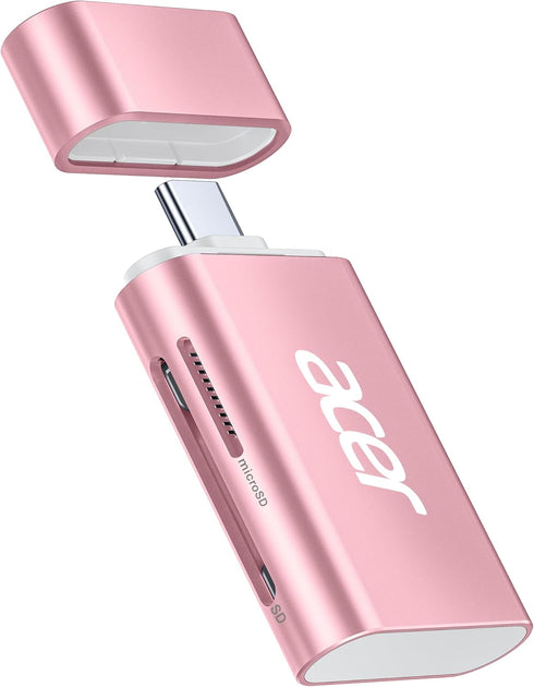 Acer USB C SD 4.0 Card Reader, UHS-II Micro SD Card Reader USB C Supports Dual Card Reading, 2-in-1 Memory SD Card Reader Adapter for iPhone 15 fo...