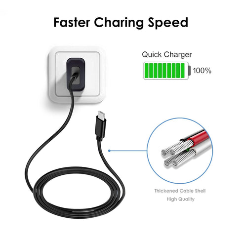 Fast Wall Charger Adapter USB C Charging Cable Cord for T-Mobile REVVL 6 PRO 5G/REVVL V+ 4 4+ 2 Plus 4 Plus/Revvlry+, Cat S62 Pro S62 S61 S52 S22,...