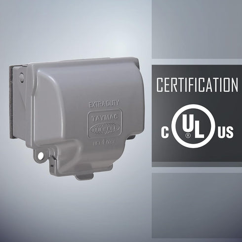 TayMac MX3300 RaynGuard Extra Duty Metal Weatherproof in-Use Cover, 1-Gang, Gray...