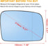 X AUTOHAUX Car Passenger Right Rearview Blue Tinted Mirror Glass Heated with Backing Plate for Land for Rover LR3 2005-2009...