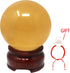 Feng Shui Natural Citrine Crystal Sphere Ball 2" +Stand and One Free Red String Bracelet Y1386...