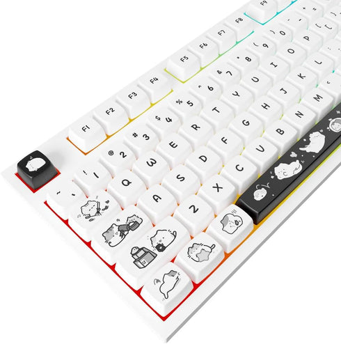 Anime Keycaps 115 PBT Dye Sublimation XDA Profile Japanese Anime Keycap for 61/64/68/84/75/87/96/104/108 Cherry Mx Gateron Kailh Switch Mechanical...