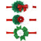 Baby Girl Nylon Christmas Headbands/Green Red White Sequin Bowknot - Pack of 3 (Satin Flower Set)...