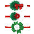 Baby Girl Nylon Christmas Headbands/Green Red White Sequin Bowknot - Pack of 3 (Satin Flower Set)...
