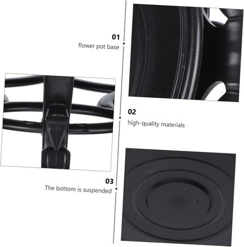 1pc Tray Flower Stand Flower Pots Outdoor Metal Shelf Brackets Circle Vase Fish Tank Stand Fish Bowl Stand Metal Plant Rack Resin Display Stand Di...