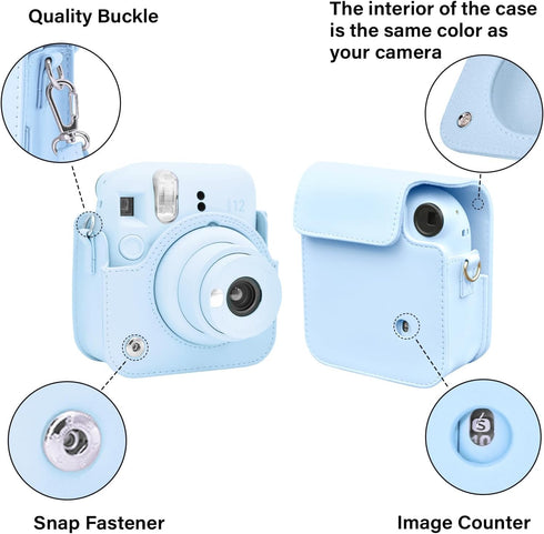 Rieibi Camera Case Compatible with Fuji Instax Mini 12 - Polaroid Instax 12 Carry Case for Fujifilm Instax Mini 12 Instant Camera - Fuji mini 12 B...