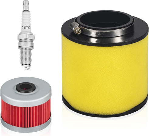 Air Filter,Oil Filter,Spark Plug Element Cleaner Replacement 17254-HC5-900 for Fourtrax TRX300 TRX300FW TRX400FW TRX450S TRX450ES TRX450FE TRX450F...