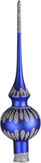 HolidayGiftShops Grace Blue Glass Christmas Tree Topper...
