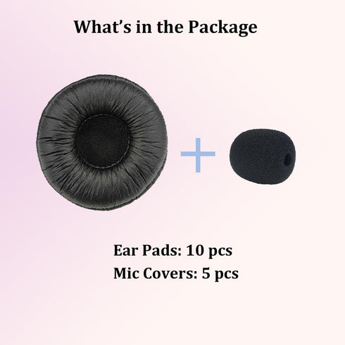 Ear Cushions for Plantronics Headset, 50mm Replacement Ear Pads Compatible with Plantronics HW251N HW261N HW510 HW520 Blackwire C320 3210 3220 332...