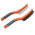Wire Brush Set 2 Pcs Stainless Steel and Carbon Wire Scratch Brush with Advanced 14" Long Rubber Handle for Cleaning Rust Paint Remover, Welding, ...