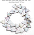 BENECREAT 27pcs 40cm Natural Black Lip Shell Bead Strands Triangle Shell Loose Beads Strands for Necklace Bracelet Jewelry Making, Mother's Day Gi...