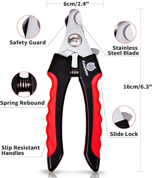 Dog Nail Grinder, Dog Nail Trimmers and Clippers Kit, 2-Speed and LED Light, Powerful Touch-Switch, Quiet and Low-Vibration Pet Nail Trimmers for ...