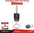 KeylessOption Keyless Entry Remote Fob Uncut Ignition Car Key for Honda Fit CR-V HR-V Crosstour...