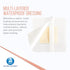 Dynarex Dynafoam Waterproof Bordered Adhesive Foam Wound Dressing Bandage, 4" x 4", 10 Count...