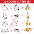 KAISHANE 3D Christmas Cookie Cutter 8 Piece Set Holiday Cookie Biscuit Cutter Set - Snowman Christmas Tree Reindeer and Sled for Kids Christmas Pa...