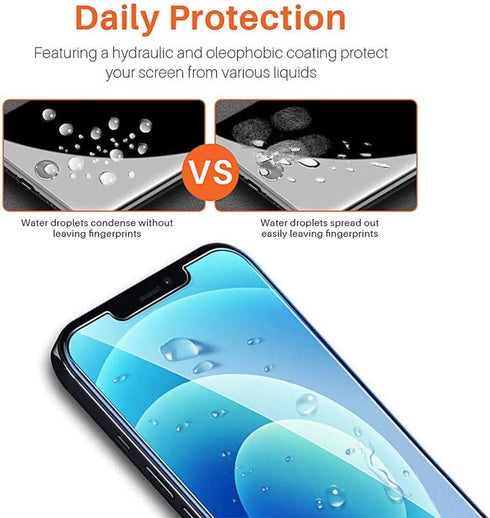 iPhone 12 Screen Protector, iPhone 12 Pro Screen Protector, Anti Blue Light Tempered Glass Film for Apple iPhone 12 Pro & iPhone 12,3-Pack...