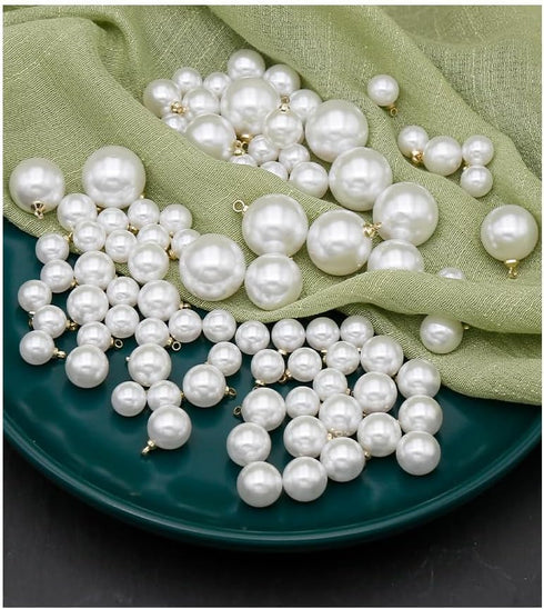 20 Pcs Small Pearl Buttons Round Pearl Bridal Buttons Crystal Rhinestone Buttons for Clothing, Sewing Shirts, Blazer, Wedding Dress, Handmade Deco...