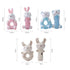 Plush Baby Soft Rattle Toys, Pink Bunny Baby Rattles for Infants Baby First Stuffed Animal Plush Rattle Shaker Set for Newborns Soft Ring Rattle S...