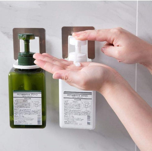Shower Gel Bottle Rack Hook Bracket Bathroom Wall Magic Paste Shampoo Suction Wall Type Seamless Hook 3 Pack...