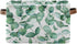 xigua Green Leaves Storage Basket Collapsible Toy Storage Bins Waterproof Canvas Storage Basket with Leather Handles for Home Closets Offices,Bedr...