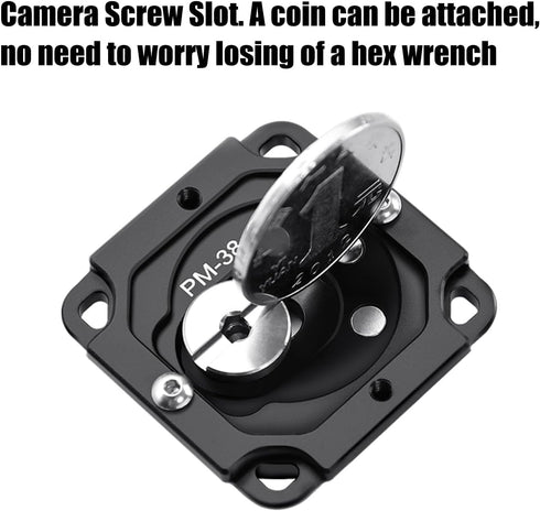 SUNWAYFOTO PM-38 38mm Bi-Directional 2 Axis QR Plate Arca Compatible Sunway...