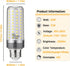 E26 LED Bulb,20W LED Corn Light Bulb 180W Equivalent 6000K Daylight White 2000LM Non-dimmable Flicker Free Ceiling Fan LED Corn Bulb for Indoor Ou...