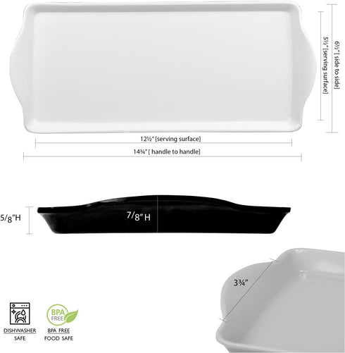 Calypso Basics, Sandwich Melamine Tidbit Tray, White, (06300)...